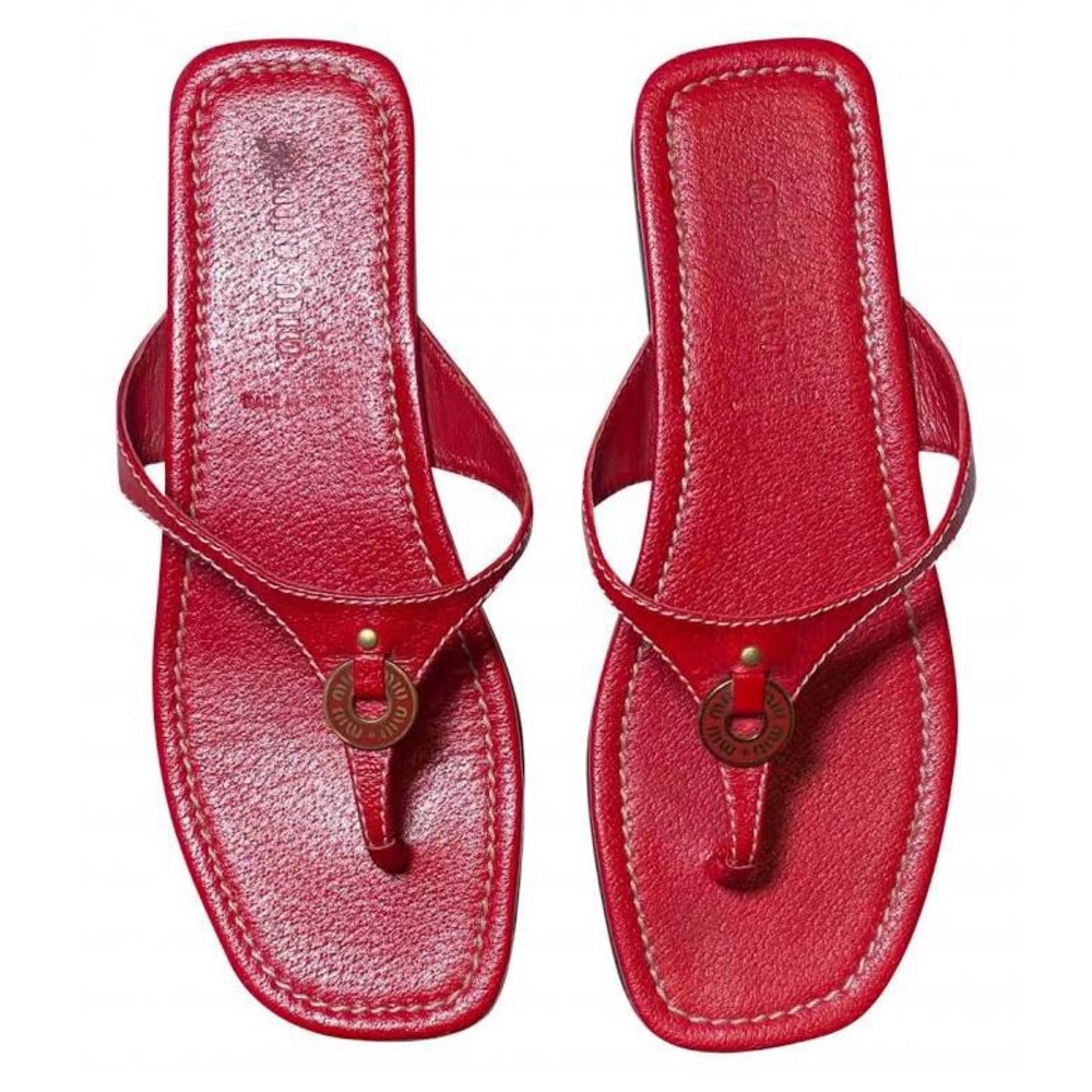 Miu miu cinghiale calzature Donna rosso red sandals size 7.5 (37.5)